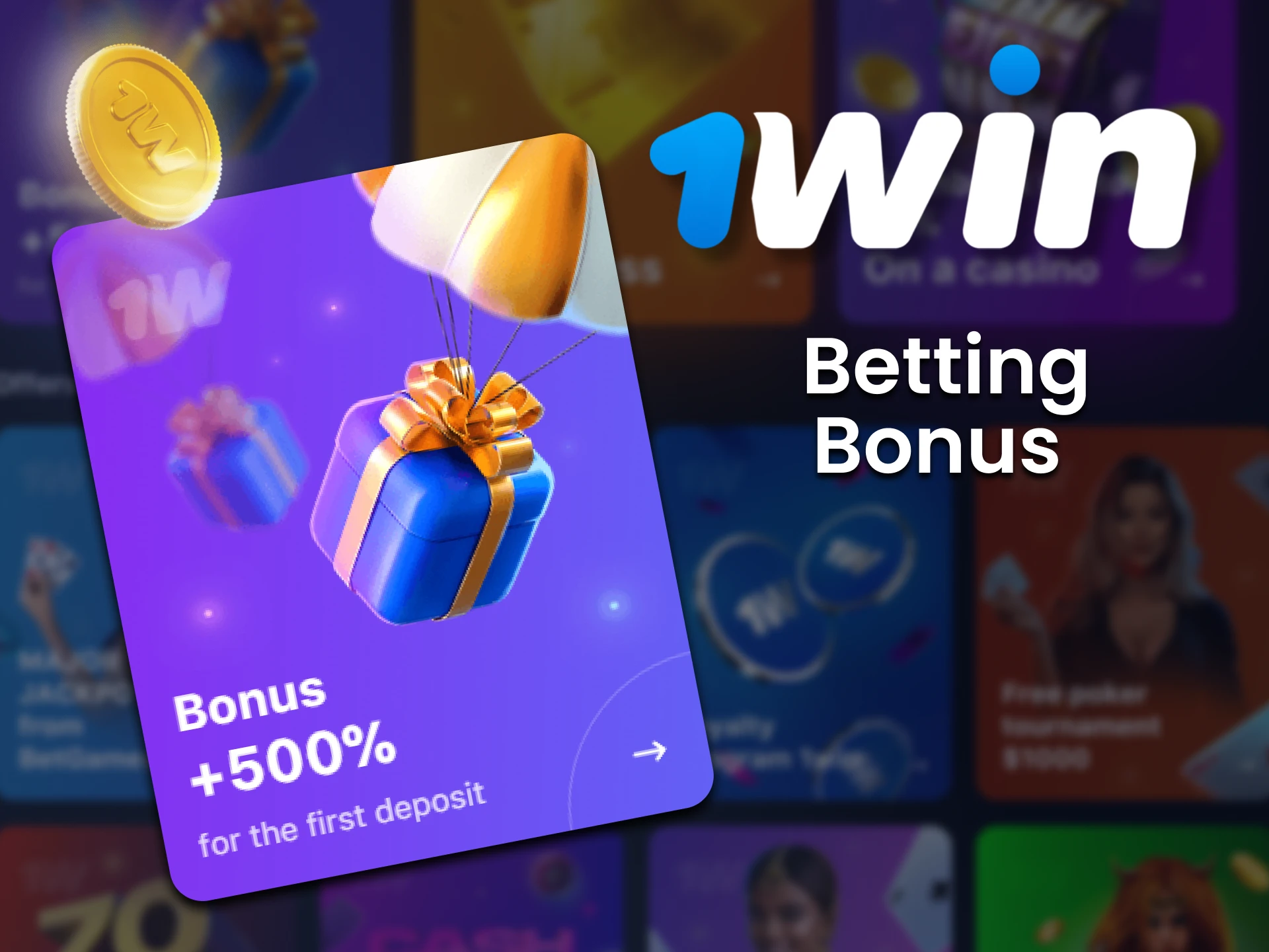 Get a 1win bonus for the first deposit of 500% up to INR 50,260.