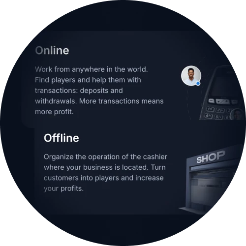 1Win Cash Agent offers the ability to work online or offline.