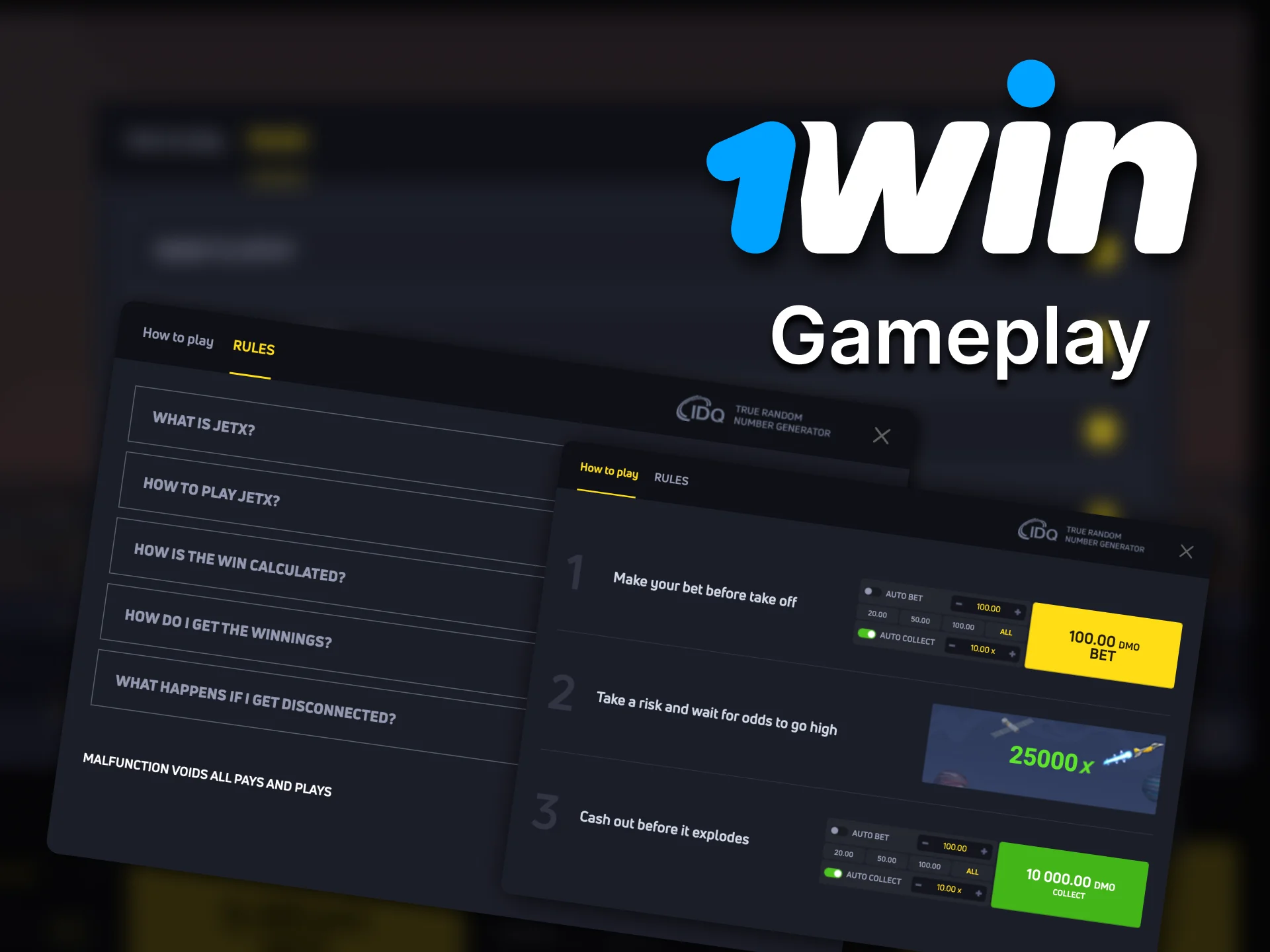 1Win JetX game has pretty simple rules.