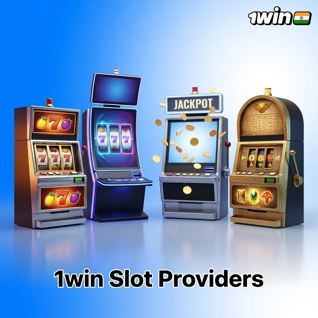 1win slot lobby featuring 150+ certified providers including Pragmatic Play, NetEnt, BGaming and more for Indian players