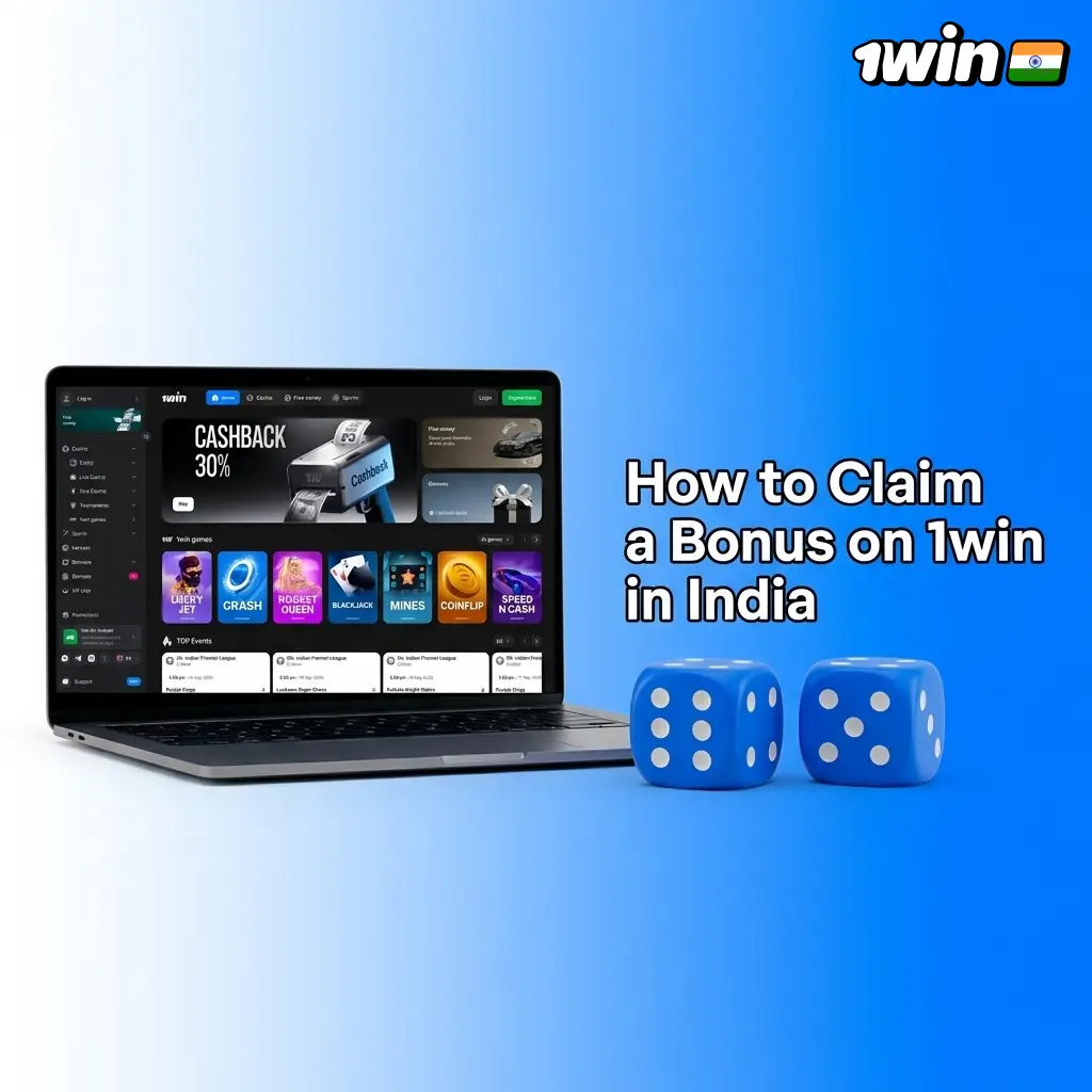 Steps to claim a bonus on 1win in India including registration, KYC, deposit via UPI or Paytm, and promo code entry