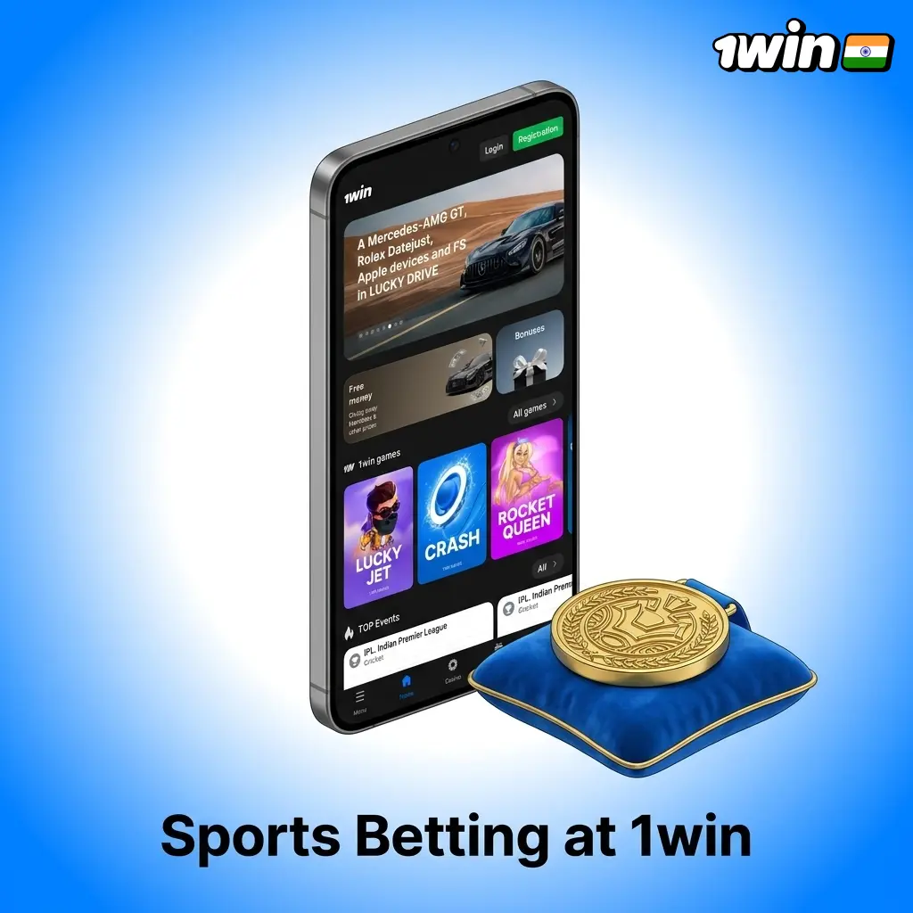 1win sports betting covering cricket, football, kabaddi, esports and 40+ disciplines for Indian players
