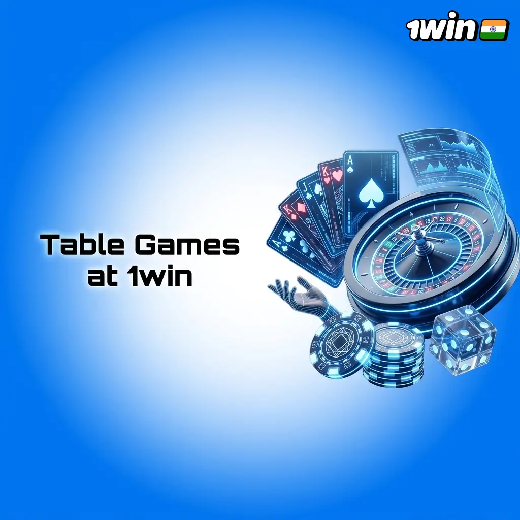 1win table games featuring blackjack, baccarat, roulette and poker variants with RNG and live dealer formats